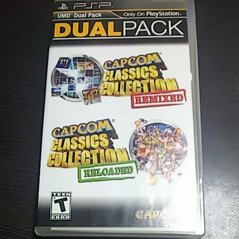 PSP北米版？CAPCOM CLASSICS COLLECTION REMIXED & RELOADED DUAL PACK カプコンクラシックスコレクション _画像1