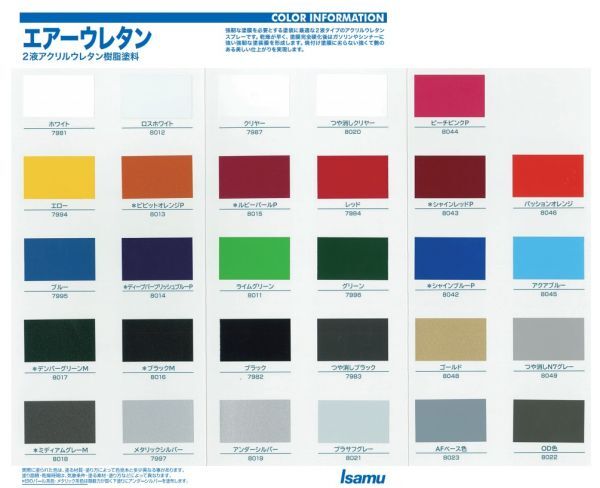 【2液性エアーウレタンスプレー】 ブラックＭ（ブラックメタリック） イサム塗料 isamu メタリック色 の画像8