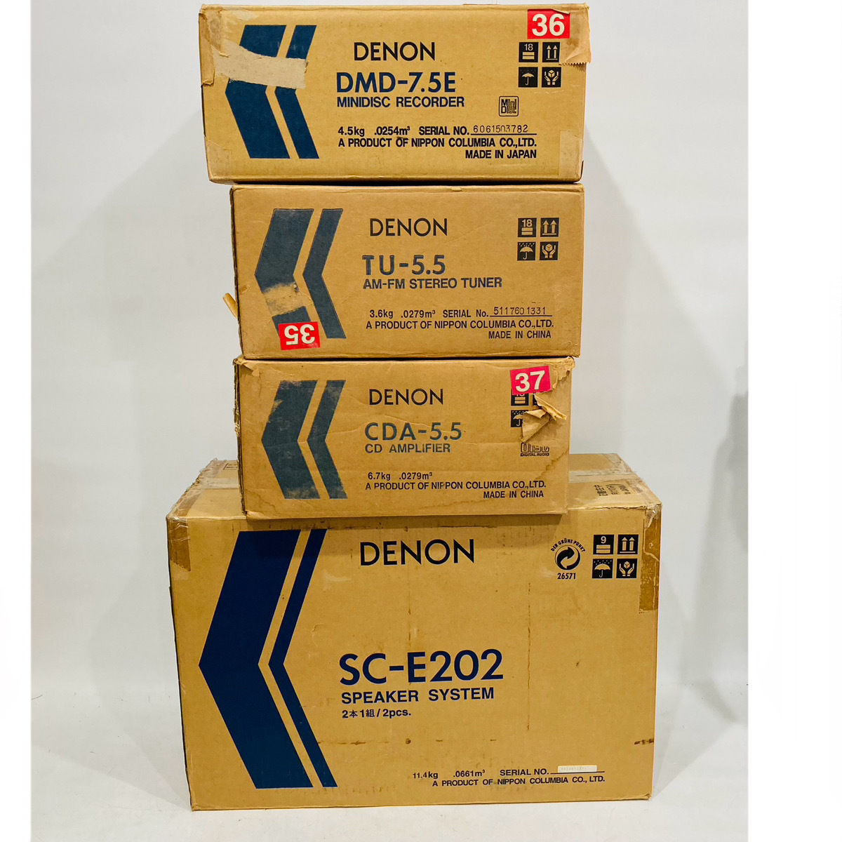 【A4343】DENON デノン デンオン アンプスピーカーセット オーディオ機器 DMD-7.5E TU-5.5 CDA-5.5 SC-E202の画像3