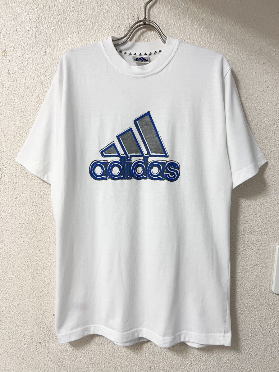 90s 万国旗タグ アディダス adidas パフォーマンスロゴ Tシャツ_画像2