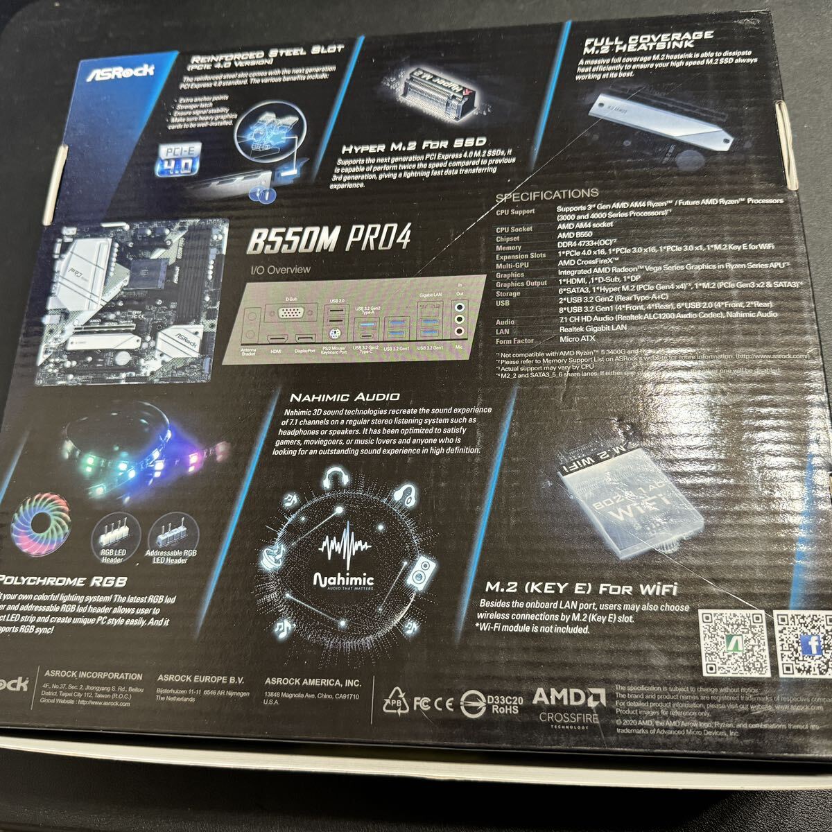 ASRock B550M Pro4 AMD Ryzen 5000シリーズ(Soket AM4)対応 B550チップセット搭載 Micro ATX マザーボード 【国内正規代理店品】_画像10