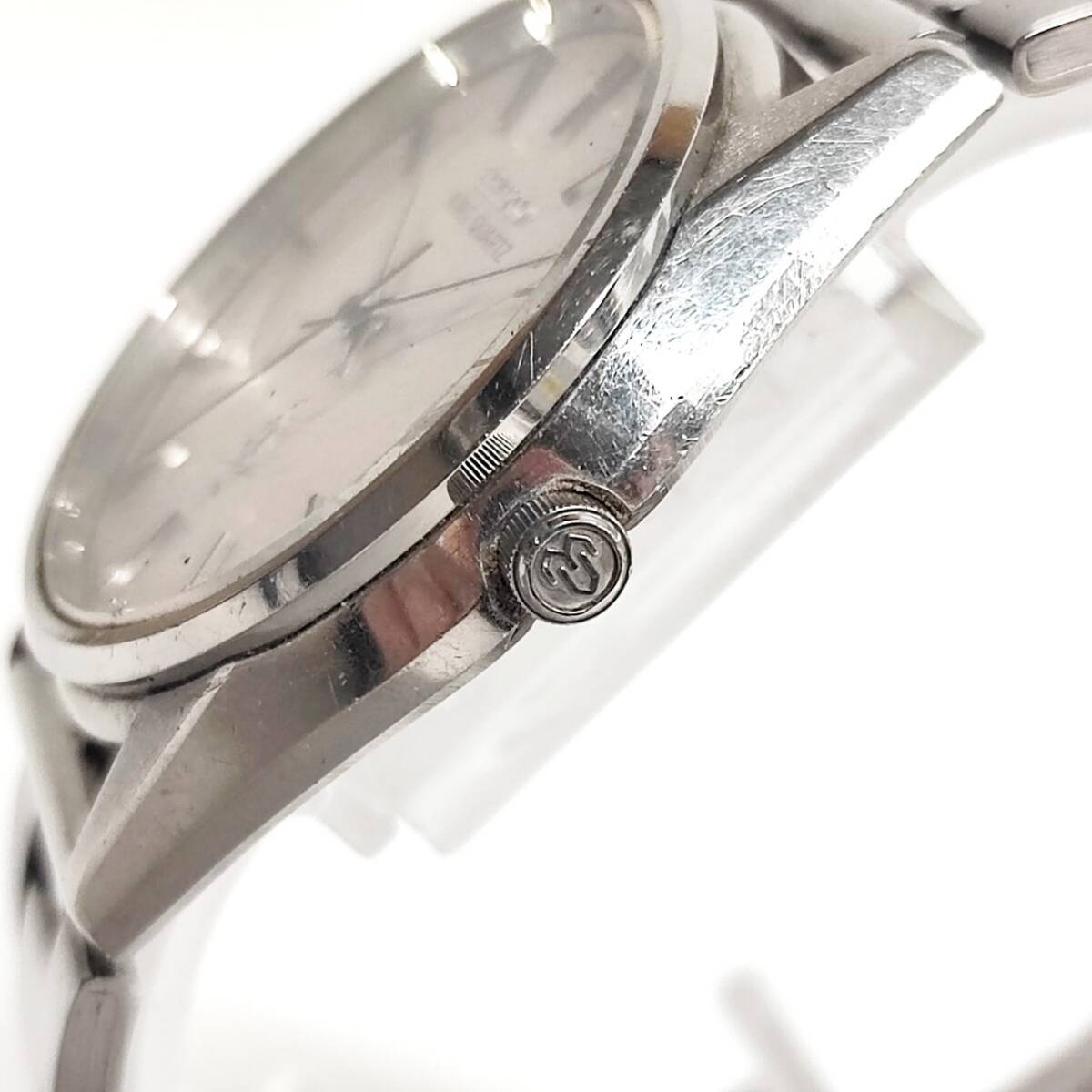 1円~【動作未確認】セイコー SEIKO キングクォーツ KING QUARTZ 5855-8010 メンズ腕時計 シルバー文字盤 デイト ラウンド 3針 G180216の画像3