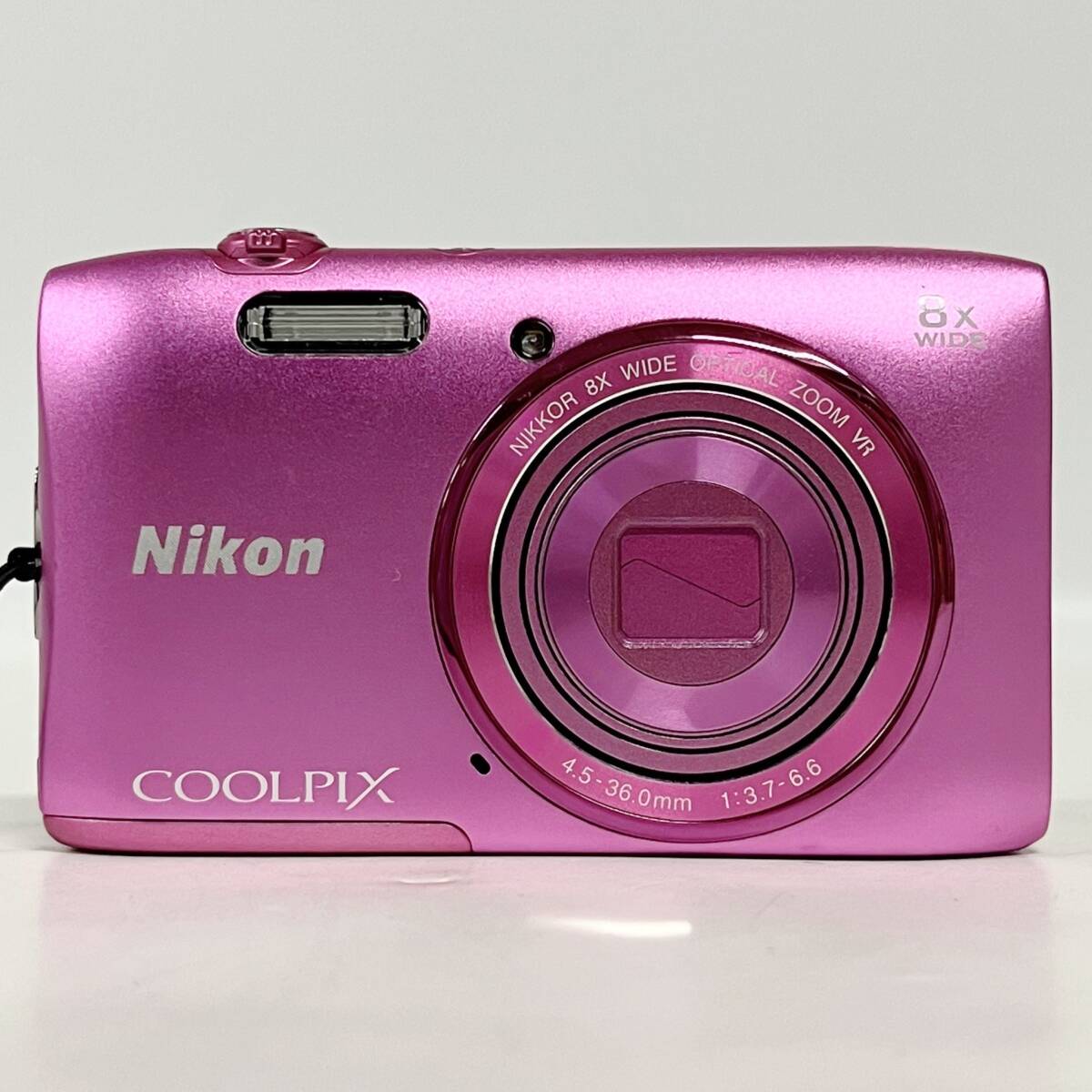 1円~【通電確認済】ニコン Nikon COOLPIX S3600 NIKKOR 8× WIDE OPTICAL ZOOM VR 4.5-36.0mm 1:3.7-6.6 コンパクトデジタルカメラ G132281の画像2