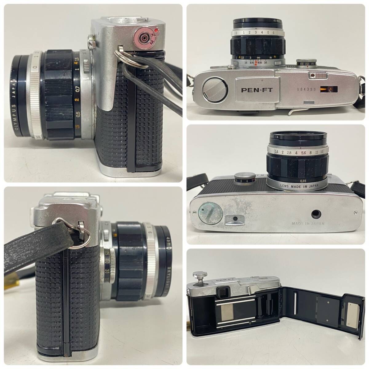 1円~【動作未確認】オリンパス OLYMPUS ペン PEN-FT G.Zuiko Auto-S/Zoom 1:1.4 f=40mm 1:3.5 f=50-90mm フィルムカメラ レンズ G132289の画像6