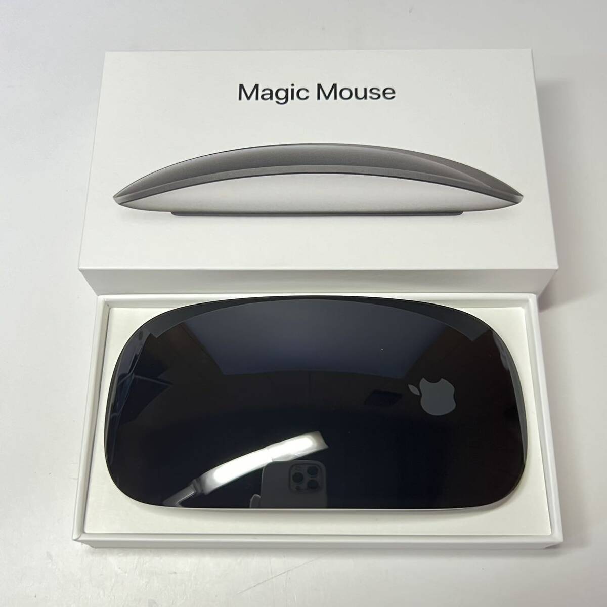 1円~【動作確認済み】Apple Magic Mouse 3 ブラック（Multi-Touch対応） ブラック MMMQ3J/A Mac用 ワイヤレスマウス GK-100001の画像1