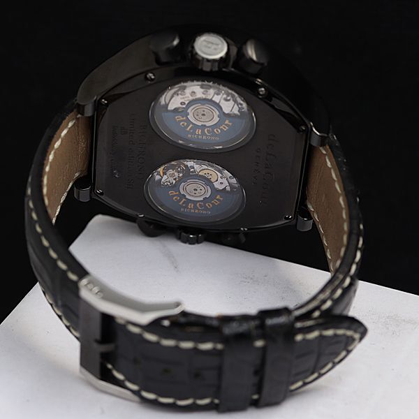 1 иен коробка / гарантия есть dula прохладный bi Chrono S? ограниченный выпуск 500шт.@WAST2243-0980 AT/ самозаводящиеся часы чёрный циферблат Date Chrono мужские наручные часы KTR 0055110