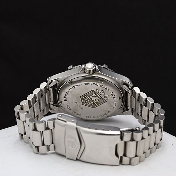 1 jpy operation TAG Heuer Pro feshonaru200 962.213 QZ Date silver face men's wristwatch KMR 0034100 4ERT