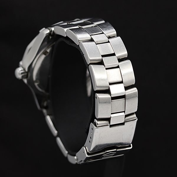 1円 タグホイヤー プロフェショナル200 WN1110 ブラック文字盤 デイト メンズ腕時計 KMR 3797000 4NBG2_画像3