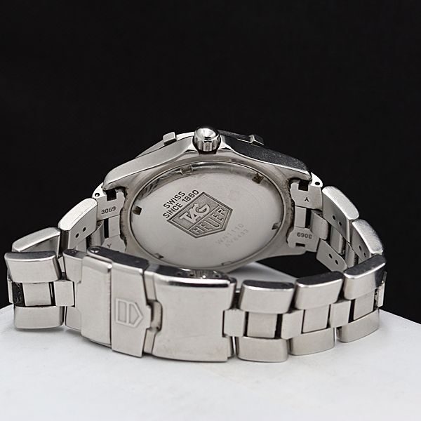 1円 タグホイヤー プロフェショナル200 WN1110 ブラック文字盤 デイト メンズ腕時計 KMR 3797000 4NBG2_画像4