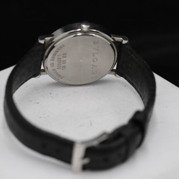 1円 稼働 ブルガリ ブルガリブルガリ BB33SL デイト QZ ブラック文字盤 メンズ腕時計 TKD 0024200 4ERT_画像4