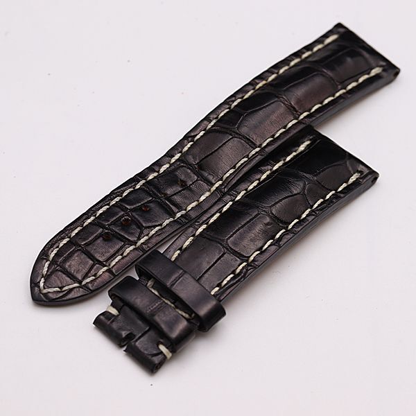 1円 良品 ブライトリング 純正ベルト レザー ブラックカラー 22ｍｍ用 メンズ腕時計用 NSY 6696000 4JWYの画像1