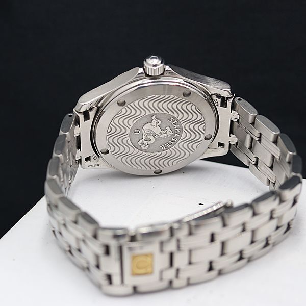 1円 オメガ シーマスター120 2511.31 QZ デイト SS シルバー文字盤 シルバーカラー メンズ腕時計 KMR 0005500 4DKT_画像4