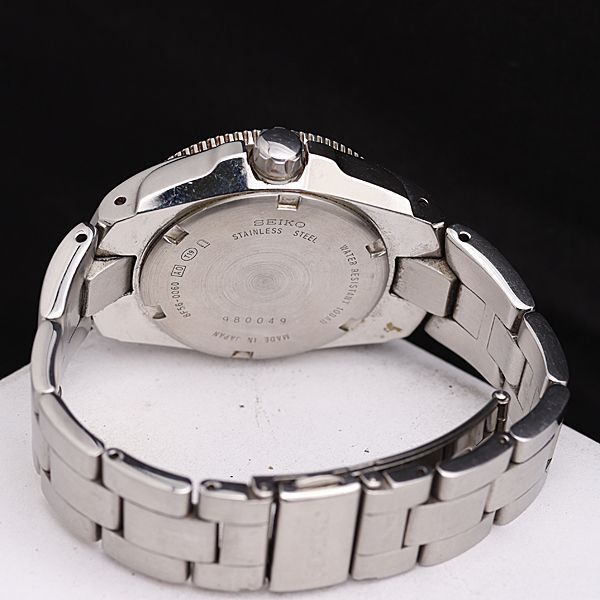 1円 セイコー QZ 8F56-0060 パーペチュアルカレンダー ピンク文字盤 デイト ラウンド メンズ腕時計 TCY 0572000 4ERTの画像4
