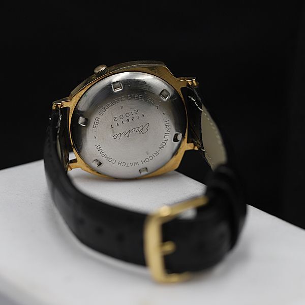 1円 ハミルトン E1002 ラウンド SS GP シルバー文字盤 ヴィンテージ メンズ腕時計 KMR 0077000 4JWTの画像4