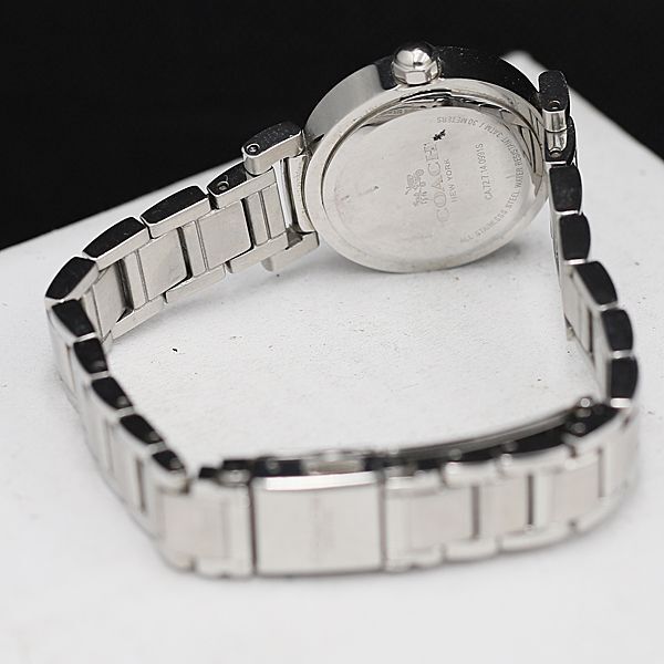 1 иен работа хорошая вещь Coach CA.727.14.0991S QZ серебряный циферблат оправа камень есть женские наручные часы DOI 3797000 4NBG2