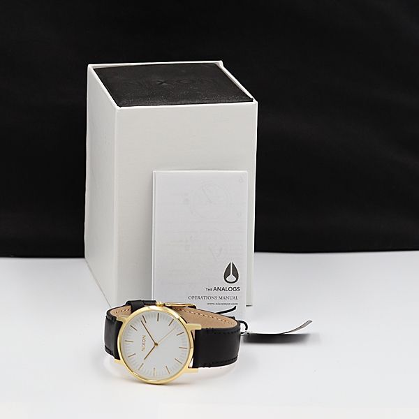 1 иен с ящиком работа прекрасный товар Nixon QZ 17B белый циферблат раунд мужские наручные часы TCY2000000 NSK