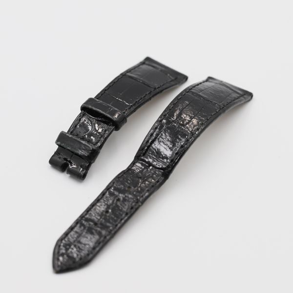 1 иен Rolex оригинальный ремень кожа черный цвет 20mm для мужские наручные часы для TKD 2000000 NSK