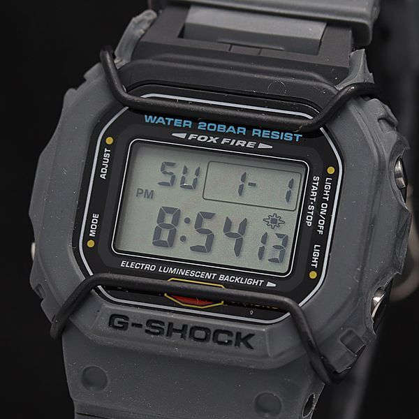 1円 稼働 カシオ Gショック QZ デジタル文字盤 DW-5600E フォックスファイヤー ブラック メンズ腕時計 KMR 6696000 4JWYの画像1