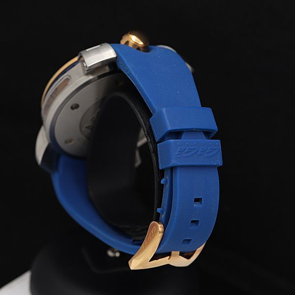1 иен работа хорошая вещь GaGa Milano QZ 8015 голубой циферблат хронограф раунд мужские наручные часы TCY 5085300 4BGT