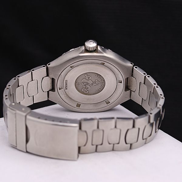 1円 オメガ シーマスター プロフェッショナル 200M QZ ブラック文字盤 SS デイト メンズ腕時計 KMR 0071500 4ERTの画像4