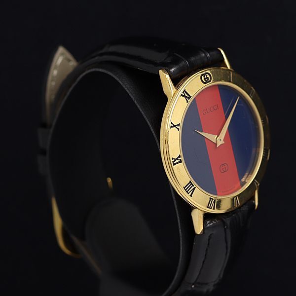 1 иен Gucci 3000M QZ Sherry линия циферблат мужские наручные часы OGH 2147000 4NBG1