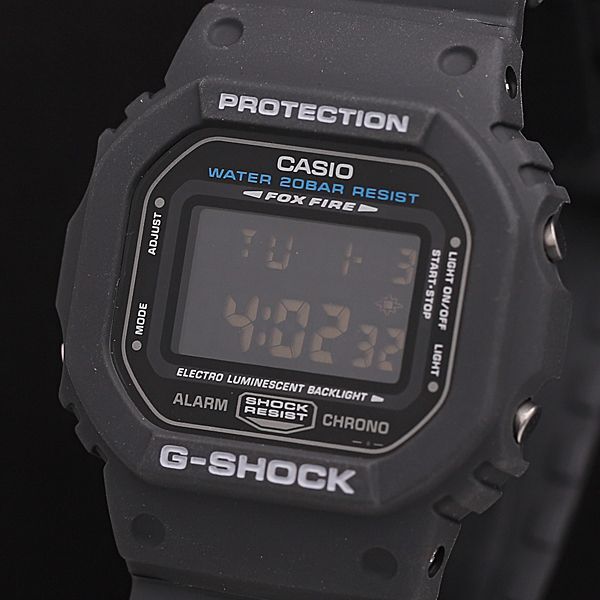 1円 保付 稼働 良品 カシオ G-SHOCK フォックスファイヤー DW-056 デジタル文字盤 ラバーベルト メンズ腕時計 DOI 6696000 4JWYの画像1