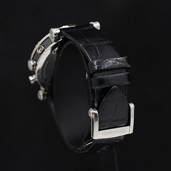 1円 稼働 ティファニー アトラス Z1301.32.11A10A71A QZ 黒文字盤 デイト メンズ腕時計 NSY 0696300 4NBTの画像3