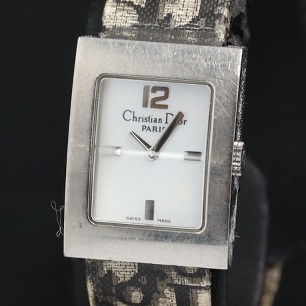 1円 QZ クリスチャンディオール D78-109 EB4591 シェル文字盤 レディース腕時計 KRK 6754000 5ANT_画像1