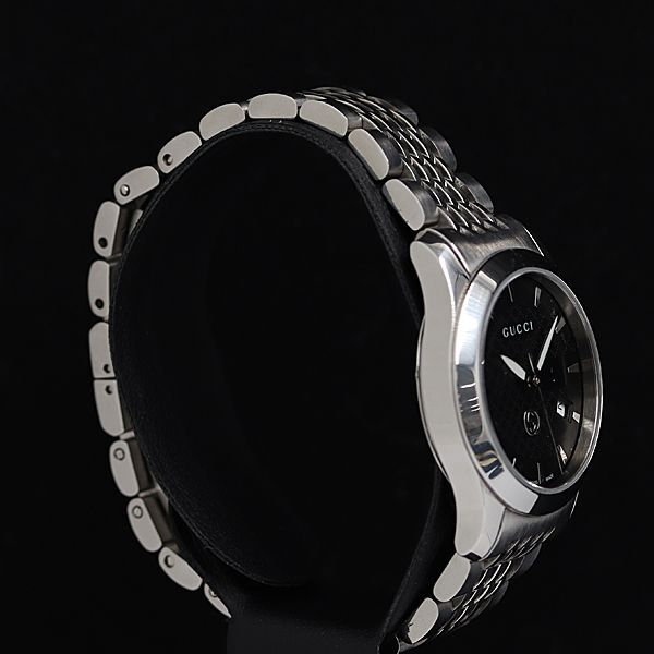 1 иен работа хорошая вещь гарантия / с ящиком Gucci 126.5 18220897 Date QZ чёрный циферблат женские наручные часы SGN 4204200 5ANT