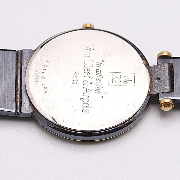 1 jpy operation Van Cleef & Arpels la* collection No.22 69784 QZ white face men's wristwatch DOI 0001100 5MGT