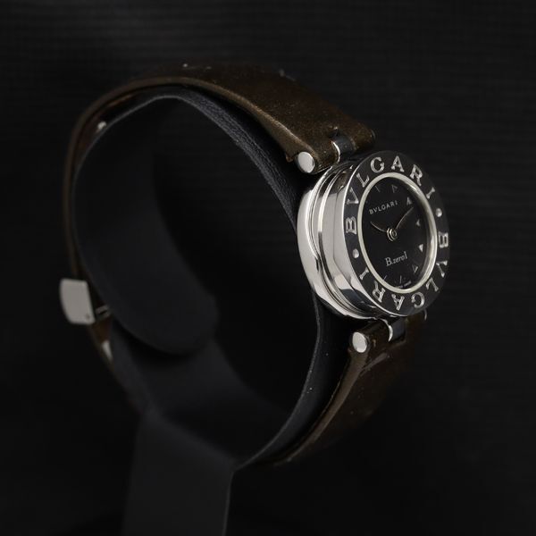 1円 ブルガリ ビーゼロワン BZ22S プッシュ式 QZ ブラック文字盤 レディース腕時計 TKD 0023100 5MGT_画像2