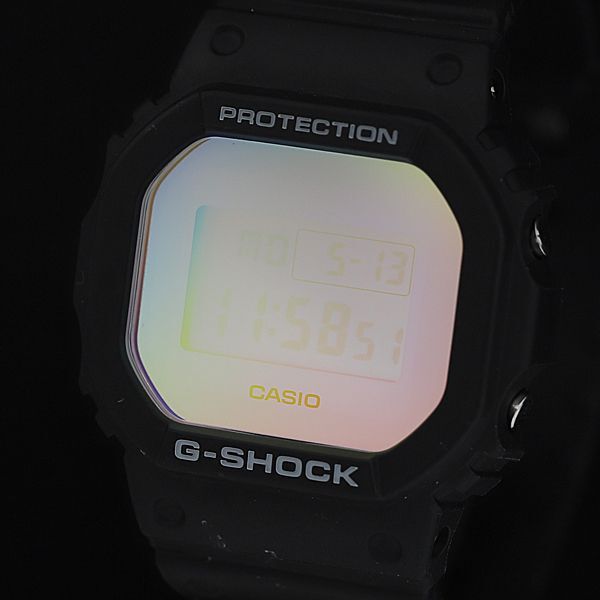 1円 稼働 良品 カシオ G-SHOCK DW-5600SR QZ デジタル文字盤 ラバーベルト メンズ腕時計 DOI 8611100 5MGY_画像1