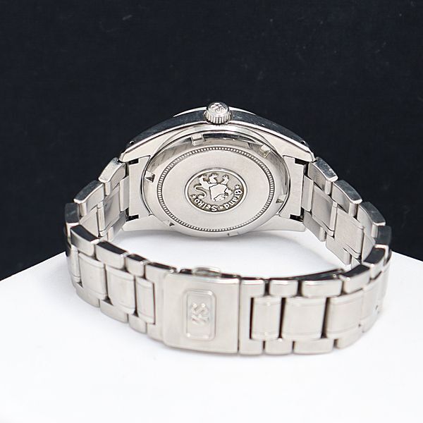 1 jpy operation superior article Seiko AT/ self-winding watch 9S55-0010 Grand Seiko Date silver face men's wristwatch 5985210 4PRT MTM