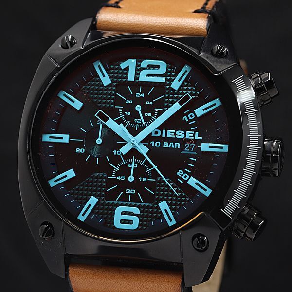1 jpy operation diesel QZ black face chronograph Date DZ-4482 men's wristwatch KMR 0916000 5NBG1