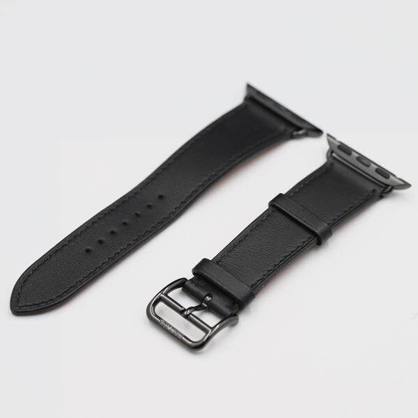 1 иен с ящиком хорошая вещь Hermes оригинальный ремень черный цвет кожа 32mm для Apple часы для мужской / женские наручные часы для TKD 2000000 NSK