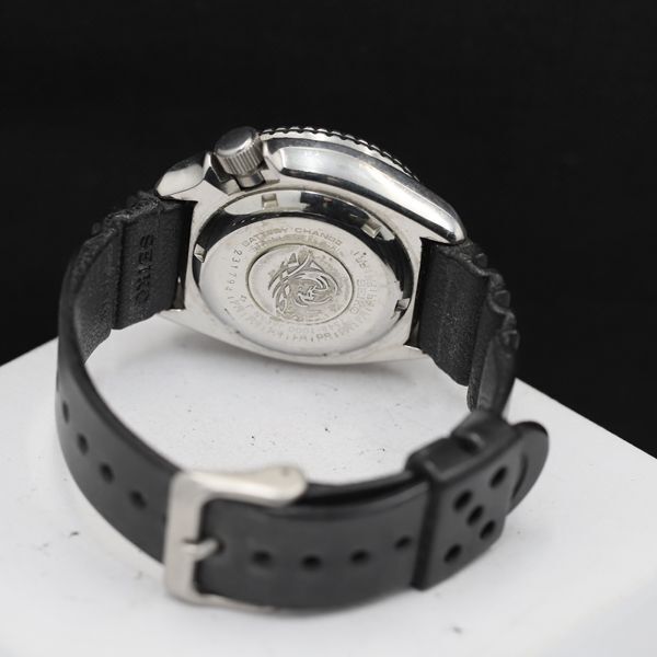 1円 セイコー 7548-7000 ダイバー 150m デイデイト QZ ブラック文字盤 メンズ腕時計 TKD 0916000 5NBG1_画像4