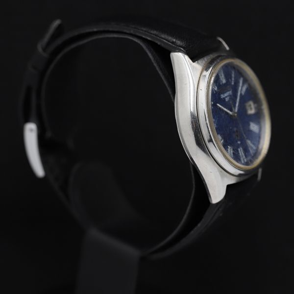 1円 セイコー 0822-7000-G QZ デイト ブルー文字盤 メンズ腕時計 TKD 0916000 5NBG1_画像2