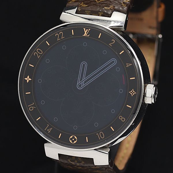 1 иен гарантия / коробка /. есть работа хорошая вещь Louis Vuitton язык b-ru Horizon QA00 заряжающийся смарт-часы кожаный ремень мужские наручные часы DOI 3440800 5KHT