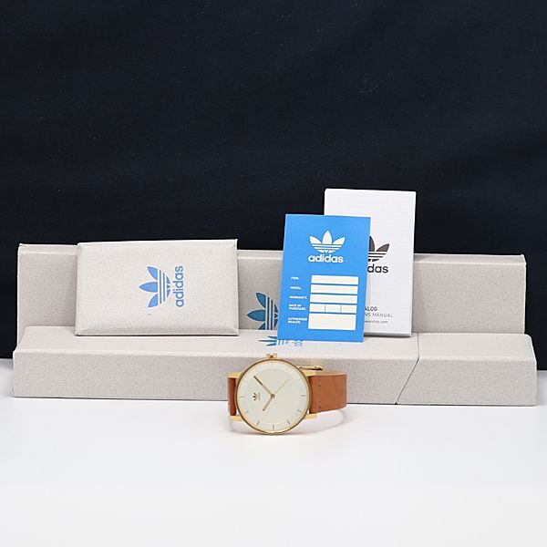 1 иен работа прекрасный товар QZ коробка / гарантия есть Adidas Originals Z082548-00 50m серебряный циферблат мужской / женские наручные часы OKZ 0715000 5ERY
