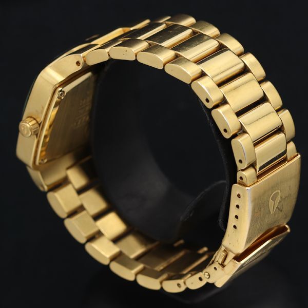 1 jpy operation superior article Nixon QZ THE PLAYER player stone attaching square Gold face men's wristwatch 0916000 5NBG1 MTM