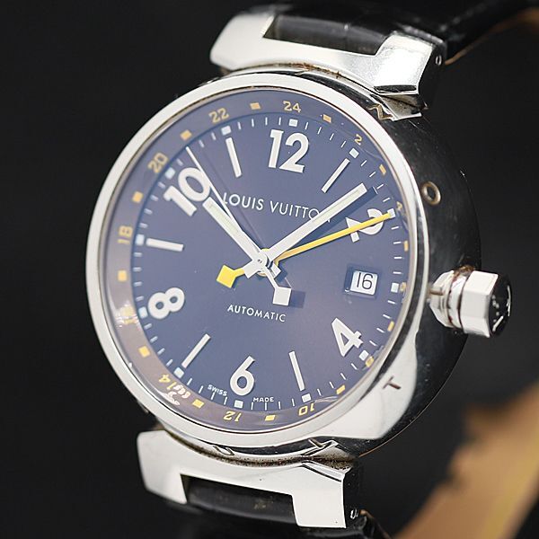 1 иен с ящиком работа хорошая вещь Louis Vuitton AT RU7899 Brown циферблат Date раунд мужские наручные часы TCY0827310-030 5ANT