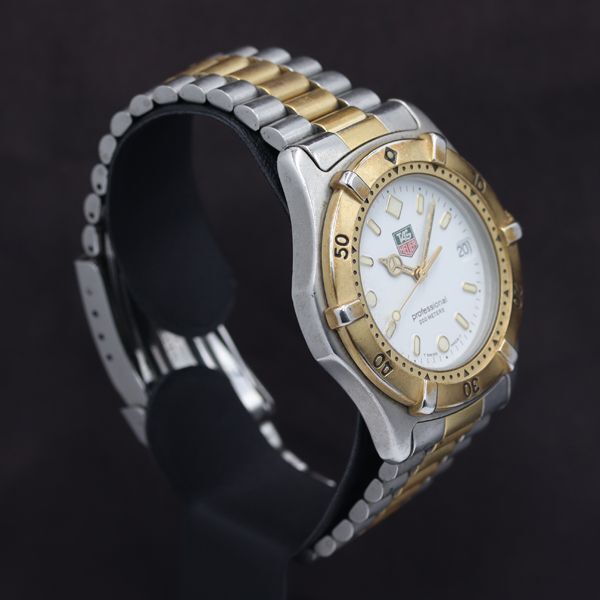 1 jpy TAG Heuer WE1122-R Professional 200m QZ Date white face men's wristwatch TKD 1397000 5KHT