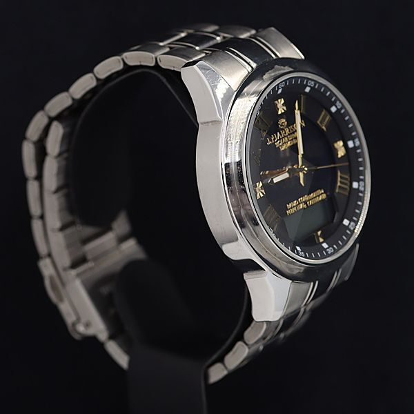 1円 ジョンハリソン JH-1975Q 電波ソーラー ソーラードライブ ダイアモンド メンズ腕時計 OGH 2973000 4ETY_画像2