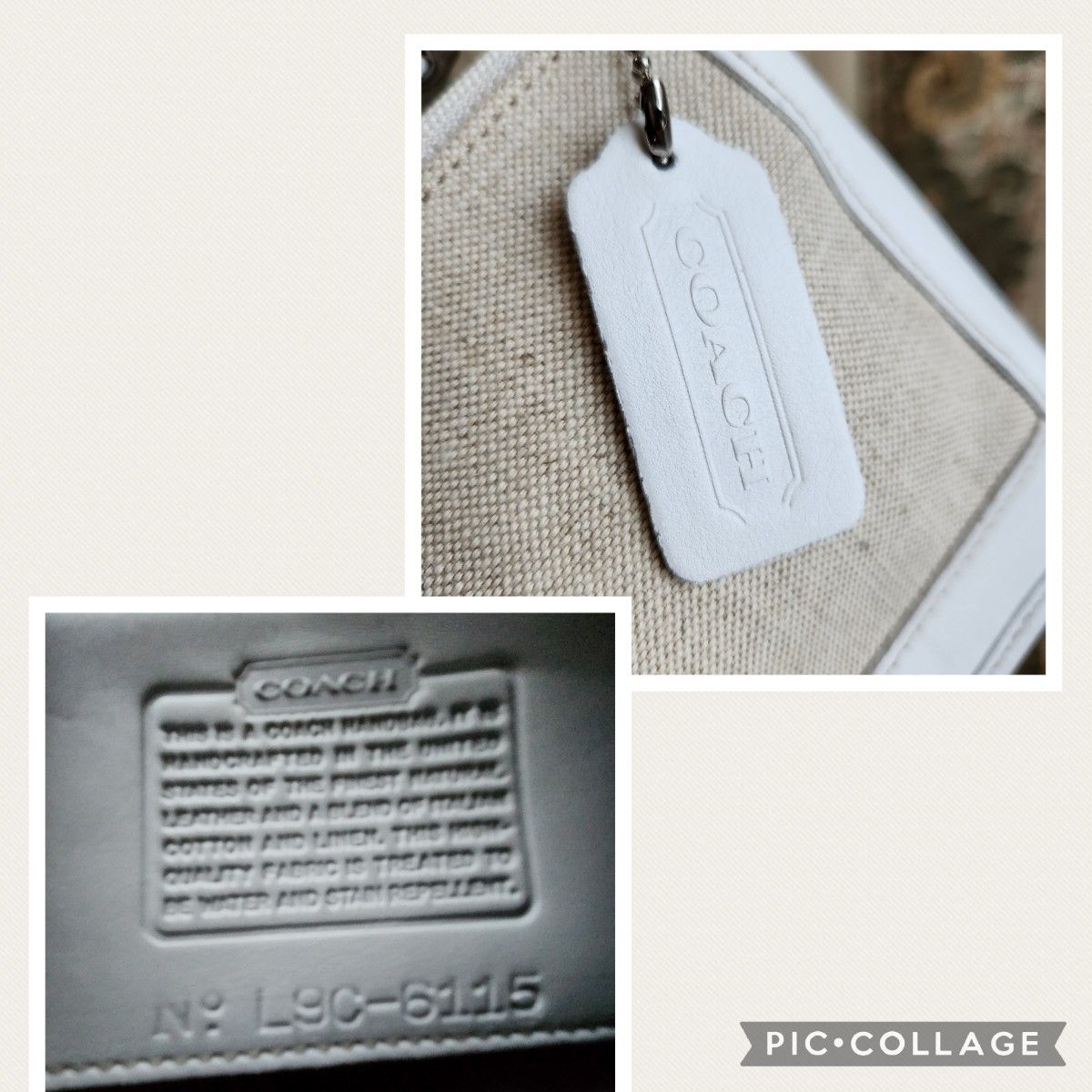 美品 COACH コーチ アクセサリーポーチ レザー キャンバス 美品 COACH コーチ アクセサリーポーチ レザー キャンバス