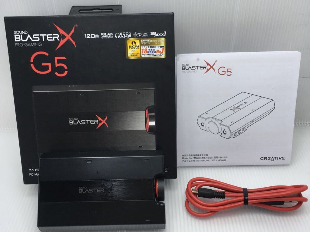 動作品：Creative SBX-G5 Sound BlasterX G5 ゲーミング USBオーディオ ハイレゾ 対応 ※送料410円_画像1