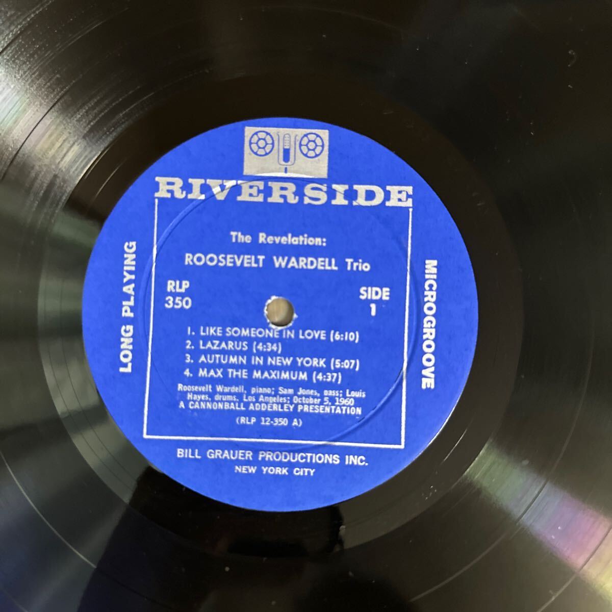 【LP】　US オリジナル　THE REVELATION / ROOSEVELT WARDELL TRIO RIVERSIDE RLP-350_画像6