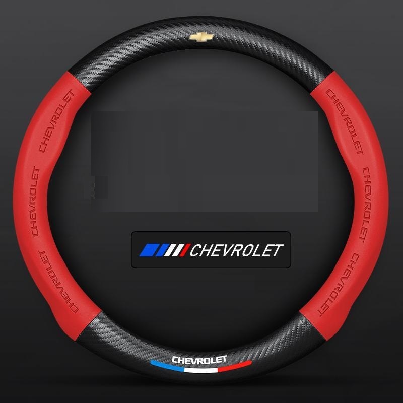 * new goods * Chevrolet * steering wheel cover * charcoal element fiber * steering wheel cover * motion type black 