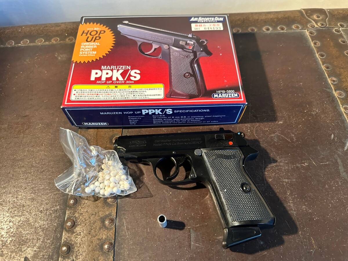 美品 マルゼン Maruzen PPK/S ガスガン HOPUP OVER30m 18才以上 競技用 日本エアースポーツ協会認定 HPB-5800  売り切り! の画像2