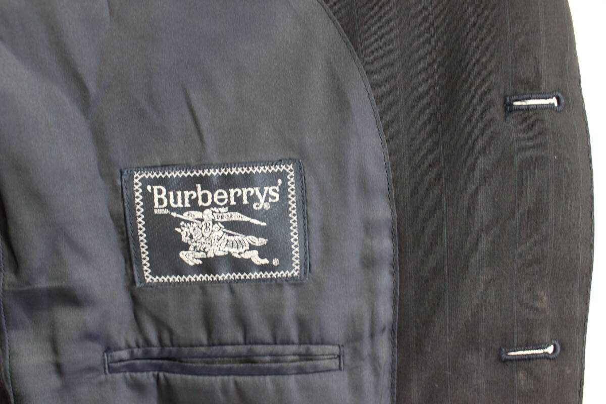 4856 メンズ Burberry's バーバリーズ ピンストライプ テーラードジャケット 紺 ネイビー 98-88-175 AB6_画像5
