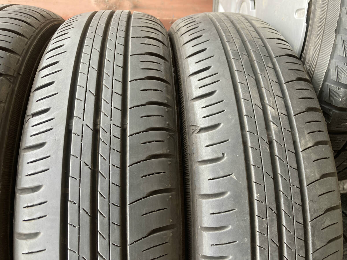 売り切り 155/70R13 4本 DUNLOP 夏タイヤ中古 エブリイワゴントッポBJなどに 作業対応/手渡し可 札幌市白石区 N1205_画像2